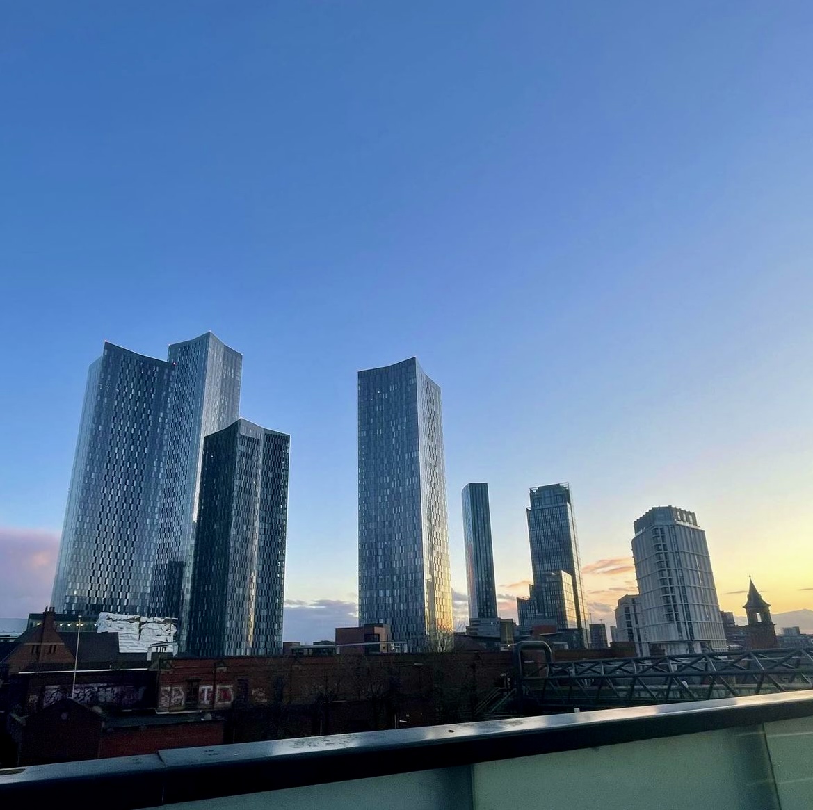 deansgate square and high rise accommodation in manchester city centre